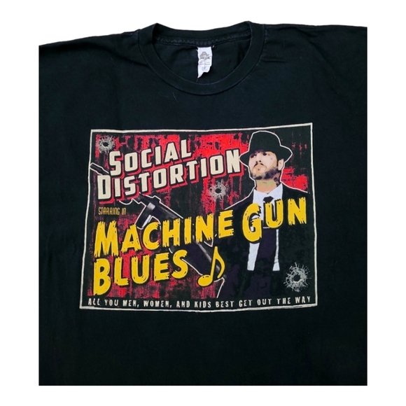 Social Distortion Machine Gun Blues Shirt Xl - Picture 3 of 6